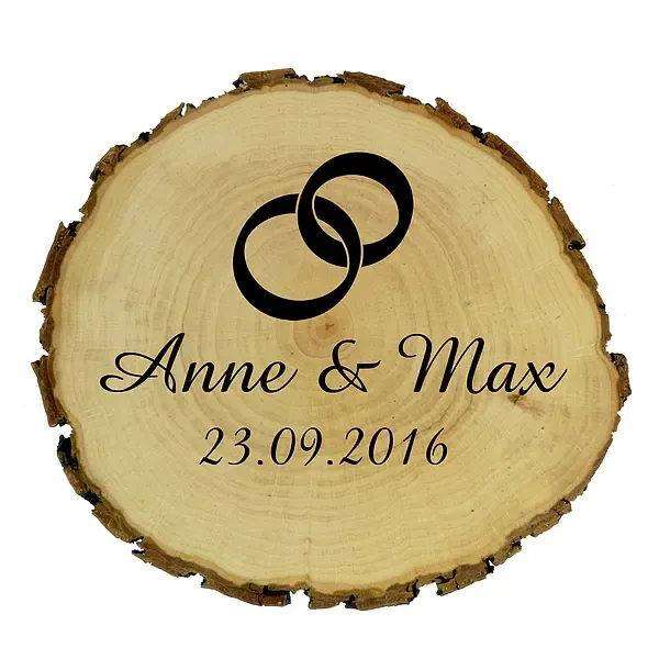 Kleine Baumscheibe mit Namen und Symbolauswahl Kleine Baumscheibe mit Namen und Symbolauswahl