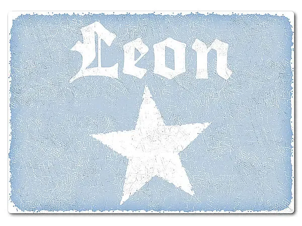 Retroschild mit Wunschtext A4 pastellblau Retroschild mit Wunschtext A4 pastellblau