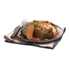 Wirsingroulade, Specksauce Wirsingroulade, Specksauce