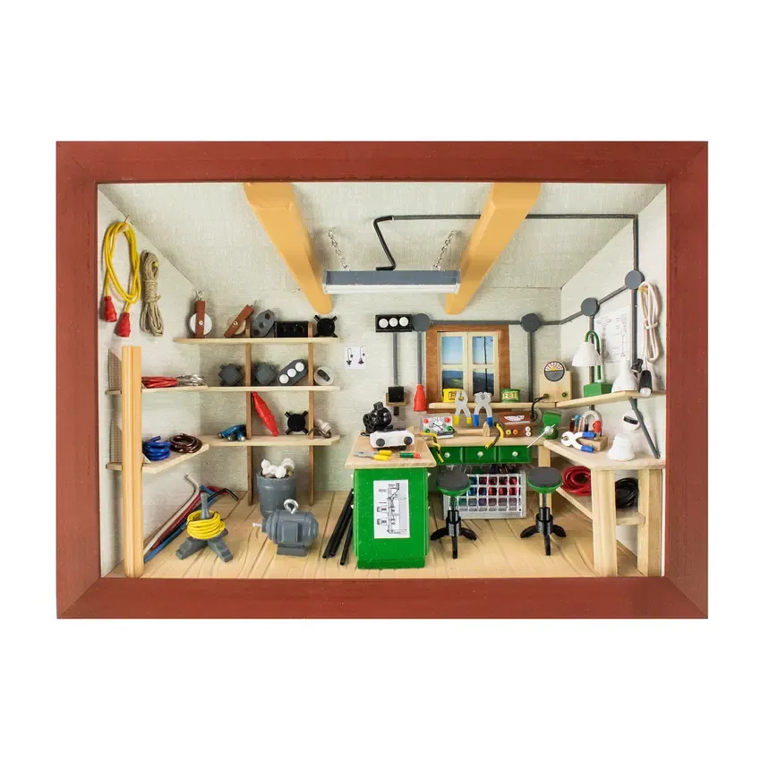 3D-Holzbild Elektriker 3D-Holzbild Elektriker