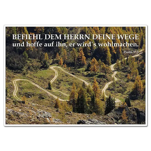 Schild mit Bibelvers "Befiehl dem Herrn deine Wege..." - viele Größen erhältlich Schild mit Bibelvers "Befiehl dem Herrn deine Wege..." - viele Größen erhältlich