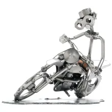 Schraubenmännchen Motocross - Motorradfahrer auf seinem Motorrad Schraubenmännchen Motocross - Motorradfahrer auf seinem Motorrad