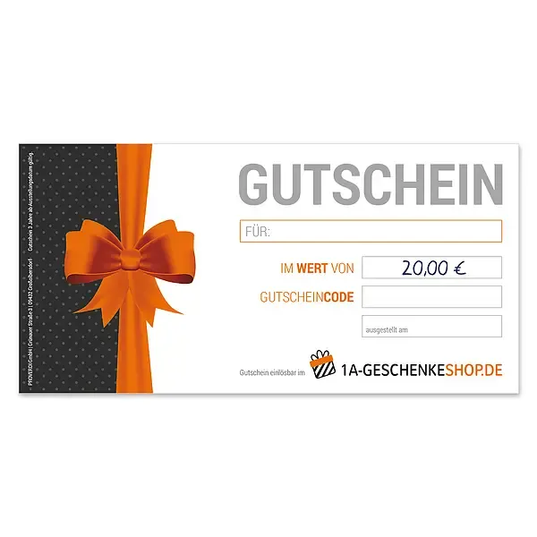 Geschenkgutschein über 20 Euro Geschenkgutschein über 20 Euro