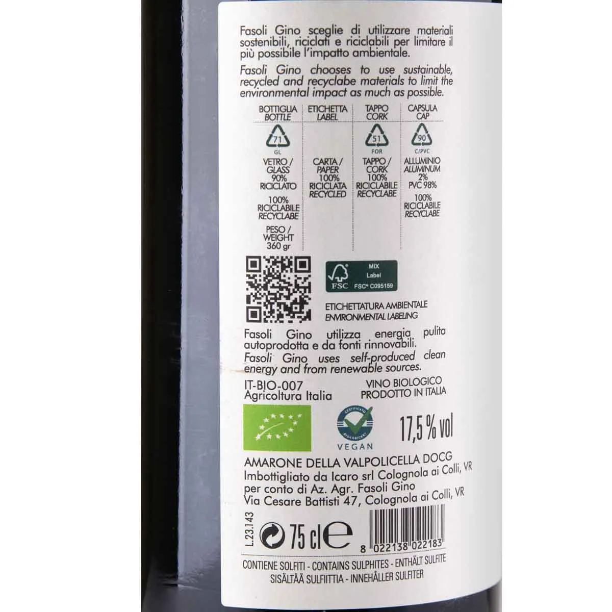 Fasoli Gino La Corte del Pozzo Amarone della Valpolicella DOCG – Bild 2