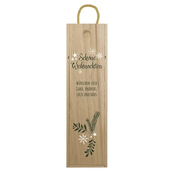 Weihnachtsgeschenk - personalisierte Weinkiste Design 1 Weihnachtsgeschenk - personalisierte Weinkiste Design 1