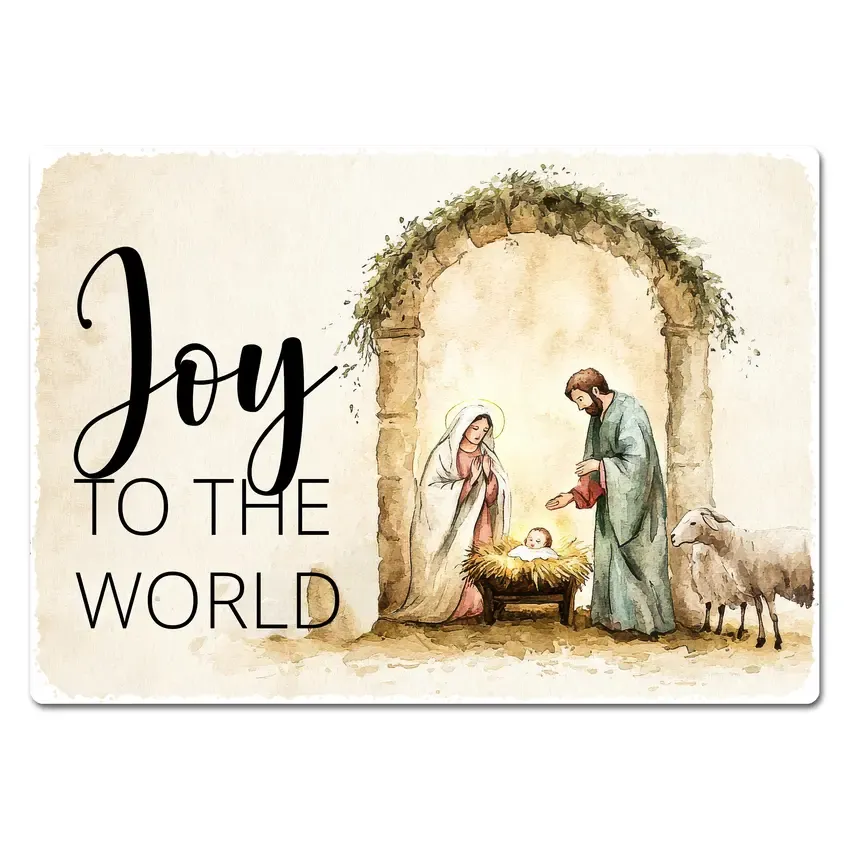 Weihnachtsgeschenk Blechschild A4 "Joy to the world" Weihnachtsgeschenk Blechschild A4 "Joy to the world"
