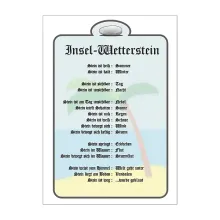 Schild für Insel-Wetterstein im DIN A4-Format Schild für Insel-Wetterstein im DIN A4-Format