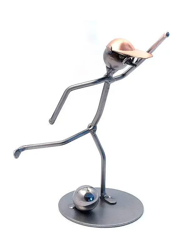 Metallmann Fußballer oder Torwart - Wired Line Metallmann Fußballer oder Torwart - Wired Line