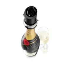 Vacu Vin Champagnerverschluss mit Ausgießer und Tropfenschutz, schwarz Vacu Vin Champagnerverschluss mit Ausgießer und Tropfenschutz, schwarz