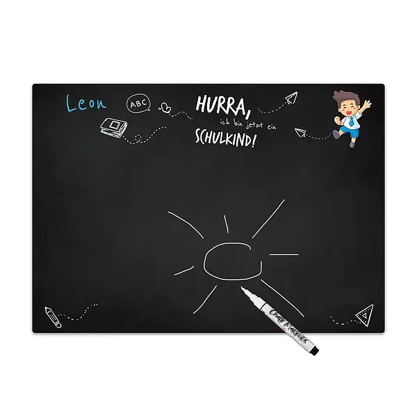 Geschenk zur Einschulung - Kreidetafel - Format A3 - für Jungen Geschenk zur Einschulung - Kreidetafel - Format A3 - für Jungen