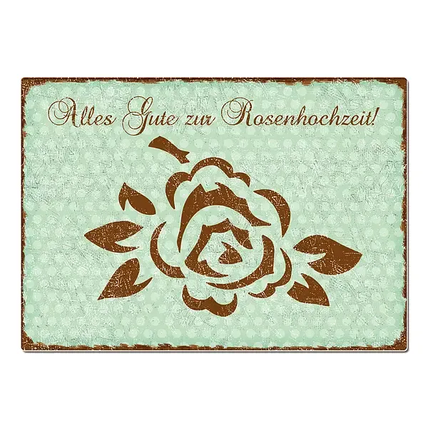Geschenk zur Rosenhochzeit - Schild A4 Geschenk zur Rosenhochzeit - Schild A4