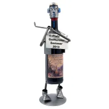Weinflaschenhalter Golfspieler Weinflaschenhalter Golfspieler