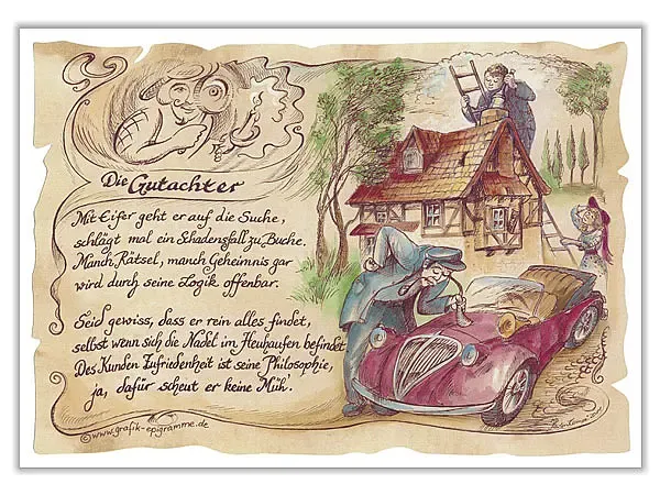 Zunftbild Gutachter auf Antikpapier im A4-Format Zunftbild Gutachter auf Antikpapier im A4-Format