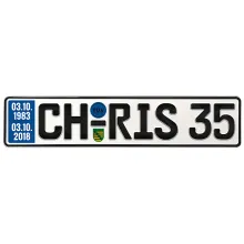 Geschenk zum 35. Geburtstag - Schild mit TÜV Geschenk zum 35. Geburtstag - Schild mit TÜV