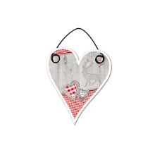 Hüttendeko Geschenkanhänger mit Herzchen - 100mm Hüttendeko Geschenkanhänger mit Herzchen - 100mm