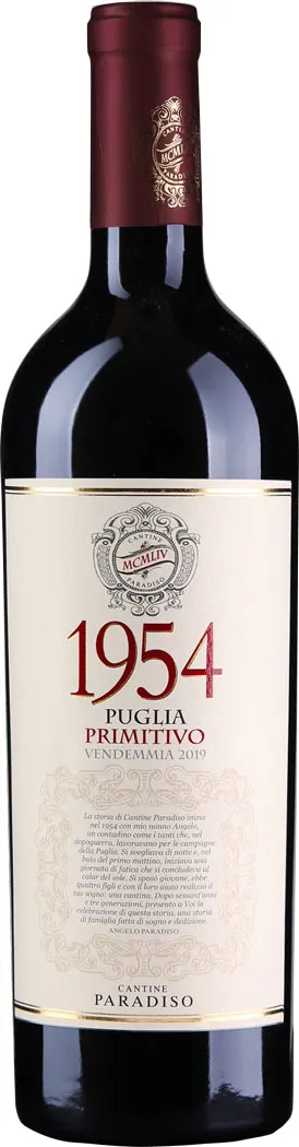 Paradiso 1954 Primitivo IGP Puglia Paradiso 1954 Primitivo IGP Puglia