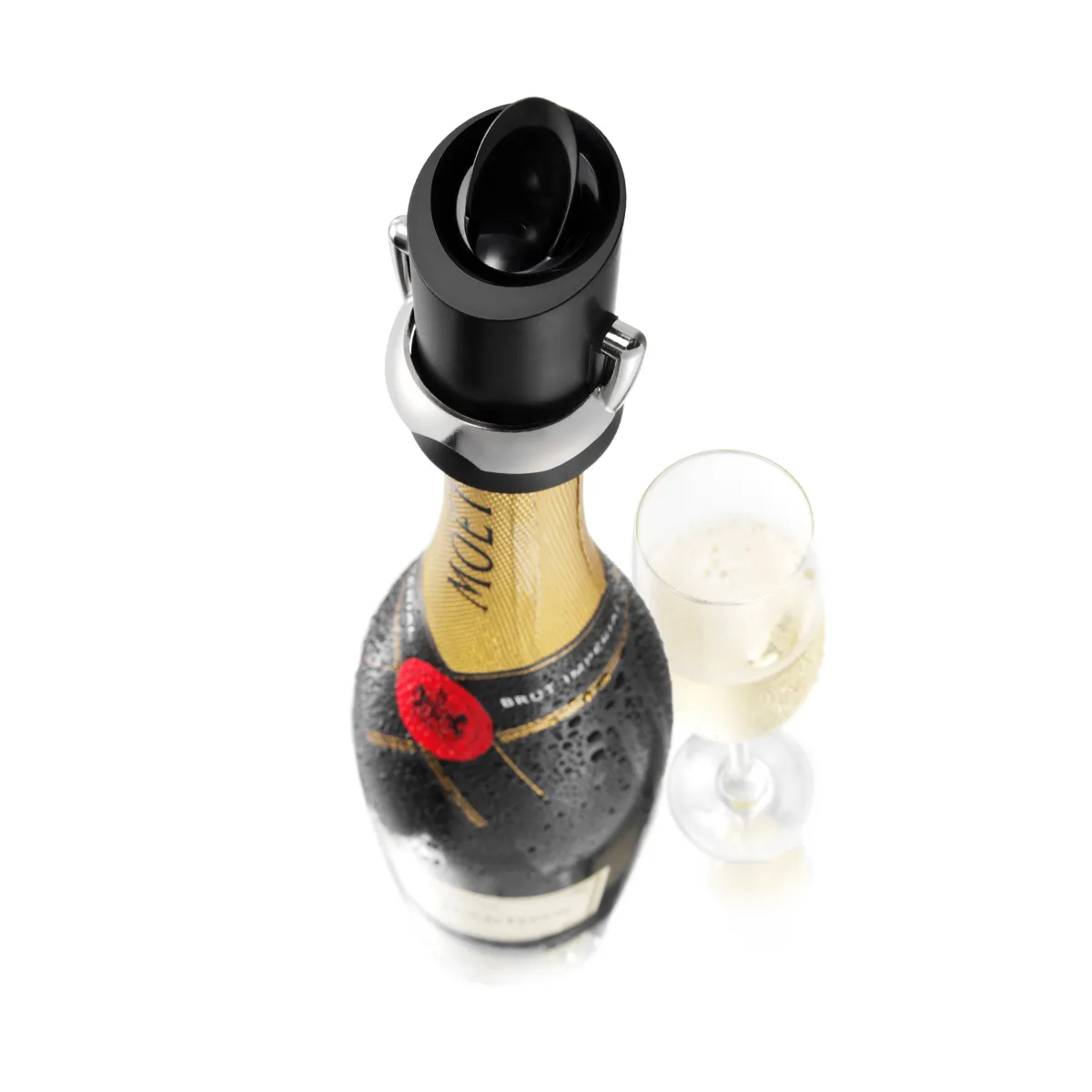 Vacu Vin Champagnerverschluss mit Ausgießer und Tropfenschutz Vacu Vin Champagnerverschluss mit Ausgießer und Tropfenschutz