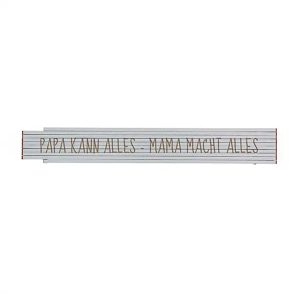 Zollstock mit Spruch - Papa kann alles, Mama macht alles Zollstock mit Spruch - Papa kann alles, Mama macht alles
