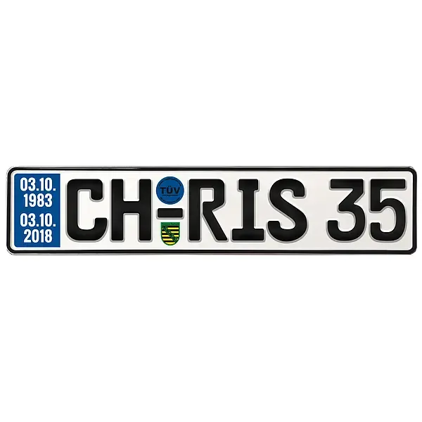 Geschenk zum 35. Geburtstag - Schild mit TÜV Geschenk zum 35. Geburtstag - Schild mit TÜV