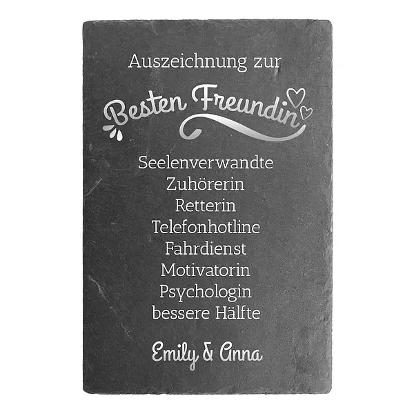 Schieferschild für beste Freunde 20 x 30 cm Schieferschild für beste Freunde 20 x 30 cm