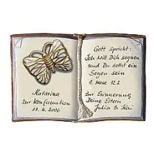 Artelithschild als Buch für Ehrungen und besondere Anlässe Größe: 20x13 cm Artelithschild als Buch für Ehrungen und besondere Anlässe Größe: 20x13 cm