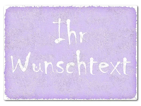 Retroschild mit Wunschtext A4 pastellviolett Retroschild mit Wunschtext A4 pastellviolett