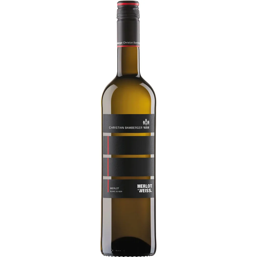 Christian Bamberger Merlot ist Weiss Blanc de Noir trocken Christian Bamberger Merlot ist Weiss Blanc de Noir trocken