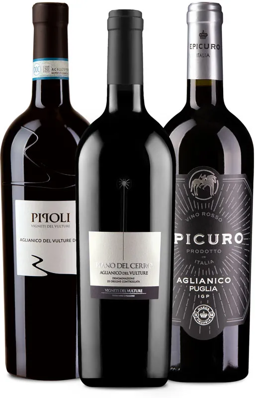 3er Probierpaket Aglianico aus Italien 3er Probierpaket Aglianico aus Italien