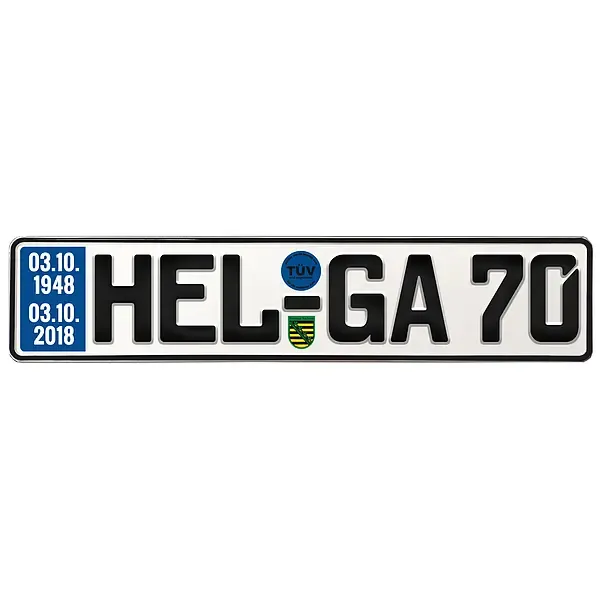 Geschenk zum 70. Geburtstag - Schild mit TÜV Geschenk zum 70. Geburtstag - Schild mit TÜV