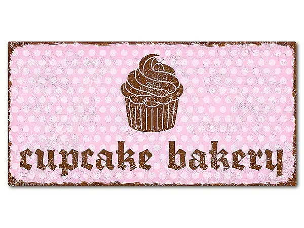 Dekoschild im Retro Look mit Polka Dots 300 x 150mm Polka Dots rosa Dekoschild im Retro Look mit Polka Dots 300 x 150mm Polka Dots rosa