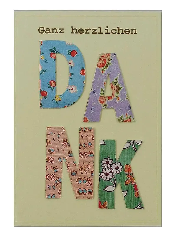 Klappkarte als Grußkarte - Ganz herzlichen Dank Klappkarte als Grußkarte - Ganz herzlichen Dank