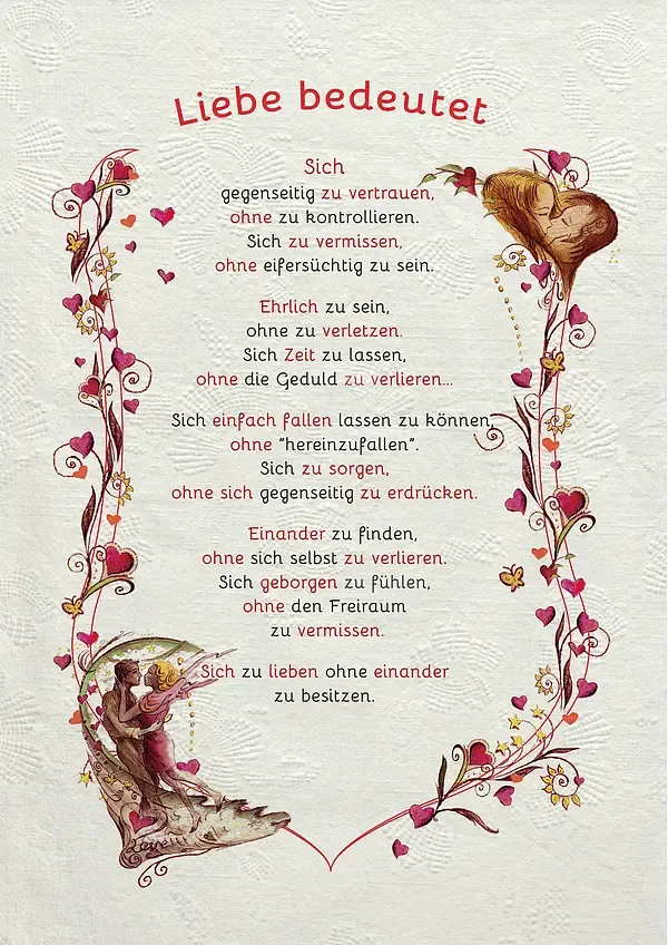 Urkunde Liebe - modern Urkunde Liebe - modern