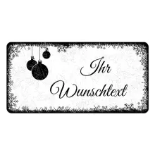 Weihnachtsdeko Schneegestöber - Schild mit Wunschtext - Farbe weiß - Format 30 x 15 cm Weihnachtsdeko Schneegestöber - Schild mit Wunschtext - Farbe weiß - Format 30 x 15 cm