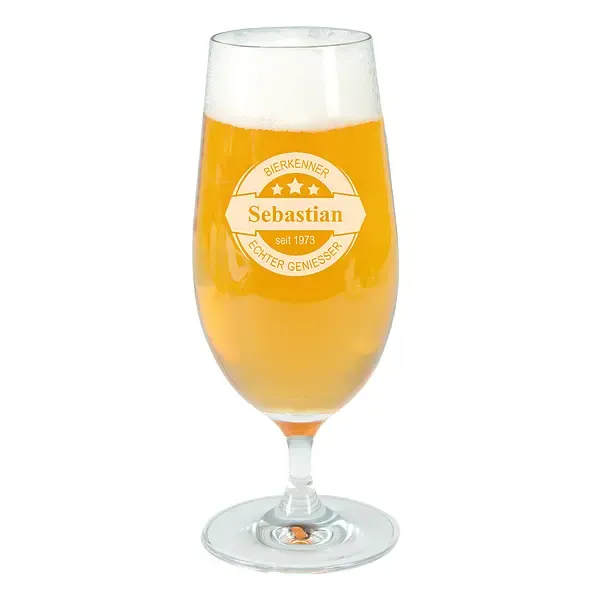 Pilsglas mit Namensgravur Pilsglas mit Namensgravur