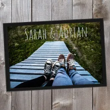 Personalisierte Fußmatte mit eigenem Namen und Foto 70 x 50 cm Personalisierte Fußmatte mit eigenem Namen und Foto 70 x 50 cm