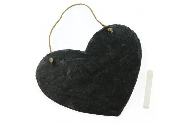 Schieferherz als Kreidetafel Schieferherz als Kreidetafel