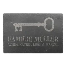 Vintage Türschild aus Schiefer 30 x 20 cm - Design Key Vintage Türschild aus Schiefer 30 x 20 cm - Design Key