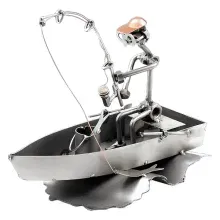 Schraubenmännchen Angler im Boot Schraubenmännchen Angler im Boot