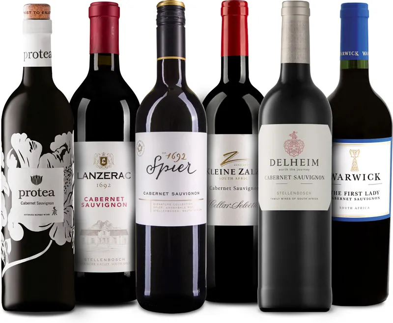 6er Probierpaket Cabernet Sauvignon aus Südafrika 6er Probierpaket Cabernet Sauvignon aus Südafrika