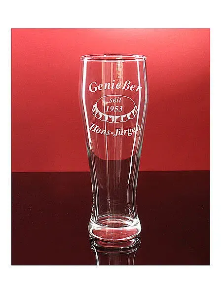 Bierglas mit Gravur Bierglas mit Gravur
