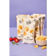 Bio Linsenchips mit Tomate & Rosmarin 7 x 100 g Bio Linsenchips mit Tomate & Rosmarin 7 x 100 g