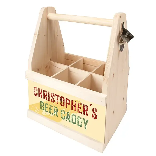 Beer Caddy mit Name - ein Geschenk für Männer Beer Caddy mit Name - ein Geschenk für Männer