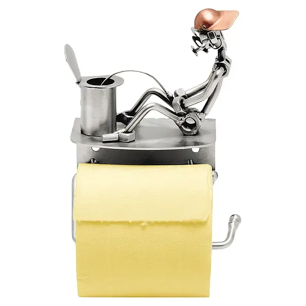 Sitzpinkler mit Toilettenpapierhalter Sitzpinkler mit Toilettenpapierhalter