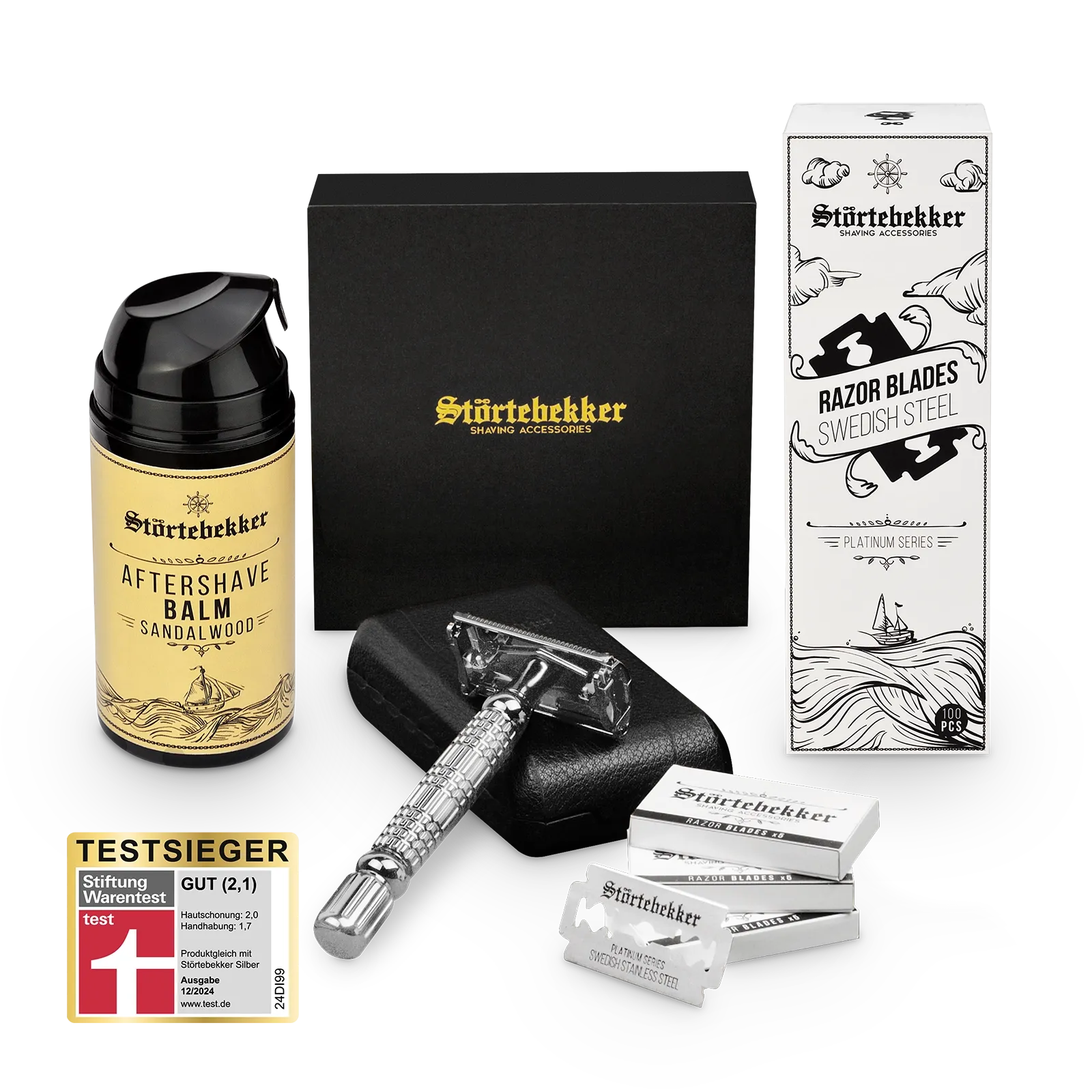 Störtebekker Anti Hautirritationen Set - Rasierhobel %27Hamburg%27 Silber Störtebekker Anti Hautirritationen Set - Rasierhobel %27Hamburg%27 Silber