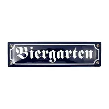Emailleschild Biergarten Emailleschild Biergarten