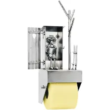 Schraubenmännchen - Mann im Herzeklo mit Toilettenpapierhalter Schraubenmännchen - Mann im Herzeklo mit Toilettenpapierhalter