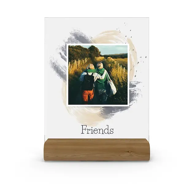 Fotogeschenk FRIENDS - Acrylschild mit eigenem Bild und Wunschtext 15 x 20 cm Fotogeschenk FRIENDS - Acrylschild mit eigenem Bild und Wunschtext 15 x 20 cm