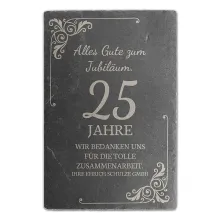 Jubiläumsgeschenk - graviertes Schieferschild mit Widmung - mehrere Größen Jubiläumsgeschenk - graviertes Schieferschild mit Widmung - mehrere Größen