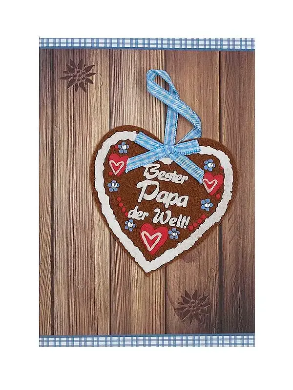 Klappkarte als Grußkarte - Bester Papa - mit Briefumschlag Klappkarte als Grußkarte - Bester Papa - mit Briefumschlag