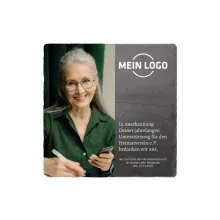 Schieferplatte Dienstauszeichnung mit eigenem Logo und Text Schieferplatte Dienstauszeichnung mit eigenem Logo und Text